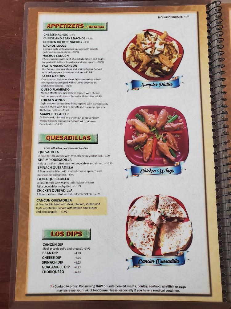 Cancun Family Mexican Restaurant Menu image 4